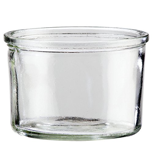 Three clear glass Cal-Mil 32 oz mixology jars, stacked.