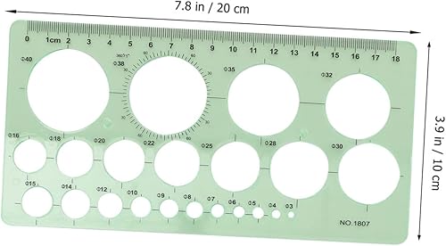 Vista 12 de VICASKY Regla de escala arquitectónica 6pcs Plantillas geométricas Plantillas Herramientas de dibujo técnico Plástico para mascotas