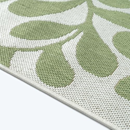Tapis de cuisine robuste et imperméable lavable vert 160x220