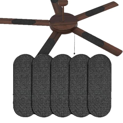 Image of 5 Pack Ceiling Fan Blade Filters, Reusable Dust Collection Pads for Home, Bedroom, Living Room & Office Air Circulation Systems (25x9x0.5CM)