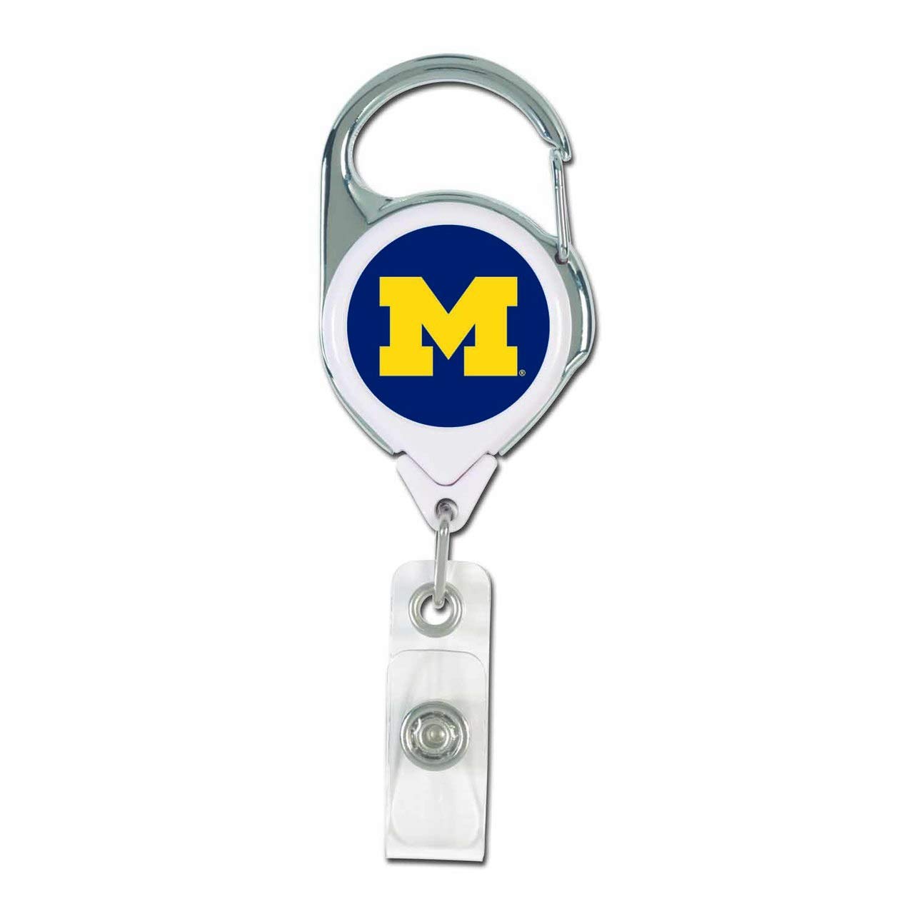 WinCraft NCAA Michigan Wolverines Retractable Premium Badge Holder, Team Color, One Size