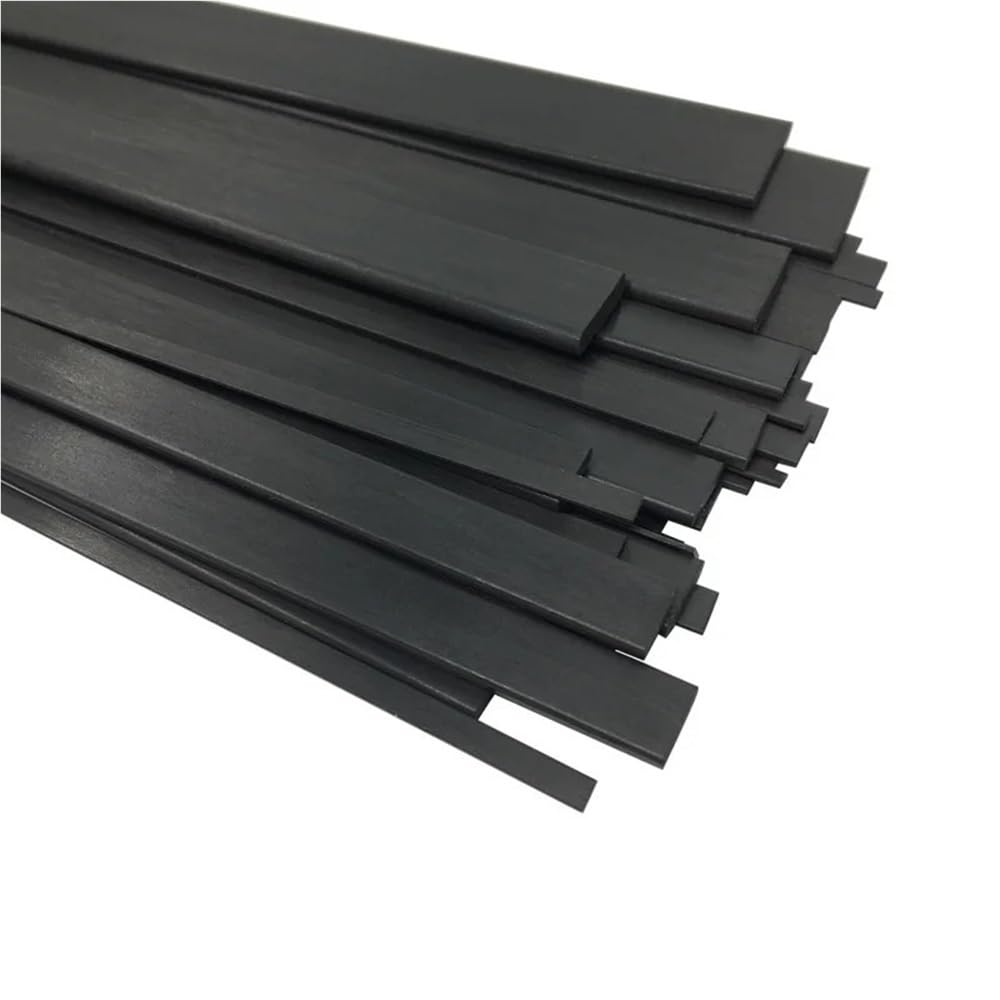 Striscia di foglio in fibra di carbonio, Confezione da 40 fogli in fibra di carbonio, lunghezza 500 mm, diverse misure(0.6x10x500mm)