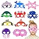 FORMIZON Ozeantiere Filz Masken, 10 Stück Meerestier Masken für Kinder, Filz Ozean Tiermasken für Cosplay Partys Maskerade Geburtstage, Kindergeburtstag Maskerade Mottoparty