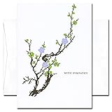 Sympathy Cards: Blooming Branch - box of 10 cards & envelopes