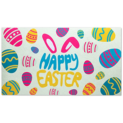 Joyin Happy Easter Doormat, 30"X17" Easter Eggs Entrance Welcome Doormat Non-Slip And Washable Coir Floor Mat For Easter Decor, Indoor Outdoor Decorations #TOP2