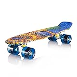 cruiser skateboard 🛹【Fácil de Llevar】Las medidas de 55 x 15 cm permiten controlar bien los pies. Con un peso de 2.0 kg, es portátil y puede caber fácilmente en el equipaje. Antes o después del primer viaje definitivamente debe verificar si los tornillos de los rodillos y los tornillos que sujetan los ejes están demasiado apretados o demasiado flojos; y si es necesario apriete müller.