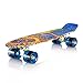 Mini Cruiser Skateboard Complet, Roues Flash LED Avec Outil en T Tout-en-un pour Enfants, Garçons, Filles, Adolescents, Adultes Débutants, Meilleurs Cadeaux de Noël et d'anniversaire, le soleil