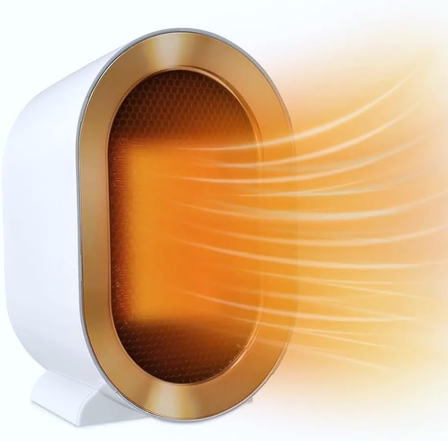 Miniatura 2 de Nuevo ventilador eléctrico portátil 1200 W PTC calor de cerámica de 2 velocidades Mini de bajo ruido calentador de espacio doméstico calentador