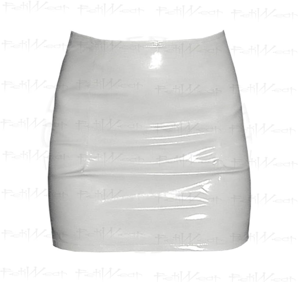 FetiWear Dezire-Sexy HQ PVC Vinyl Hipster Mini Skirt 16 White