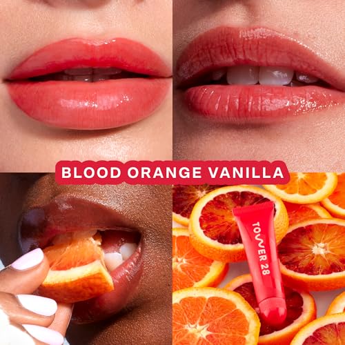 Image of Tower 28 LipSoftie Tinted Lip Balm Treatment - Hydrating Glossy Balm + Overnight Lip Mask with Jojoba Oil + Shea Butter - Sweet, Cushiony Formula for Smooth, Soft Lips - Blood Orange Vanilla (0.38 oz)