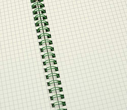 Yansanido Spiral Notebook, 4 Pcs B5 Thick Plastic Hardcover Graph Paper 4 Color 80 Sheets -160 Pages Journals For Study And Notes (Grid-4Pcs Wine Red,Brown,Green,Ivory, B5) #TOP3