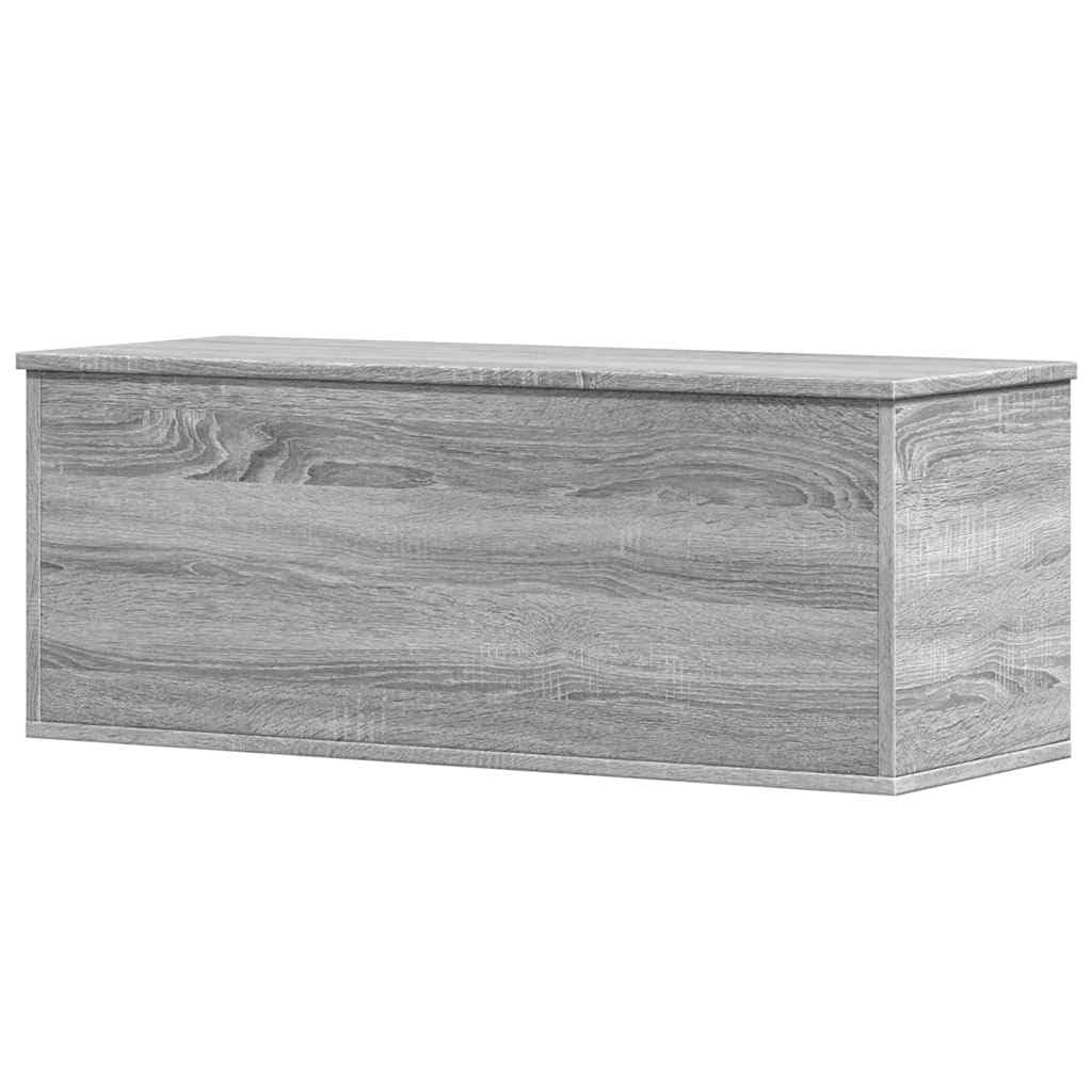 Hothingwell Aufbewahrungsbox, Sonoma, Grau, 90 x 35 x 35 cm, Holz | Großer Stauraum, Deckel mit Tür, vielseitig einsetzbar als Couchtisch