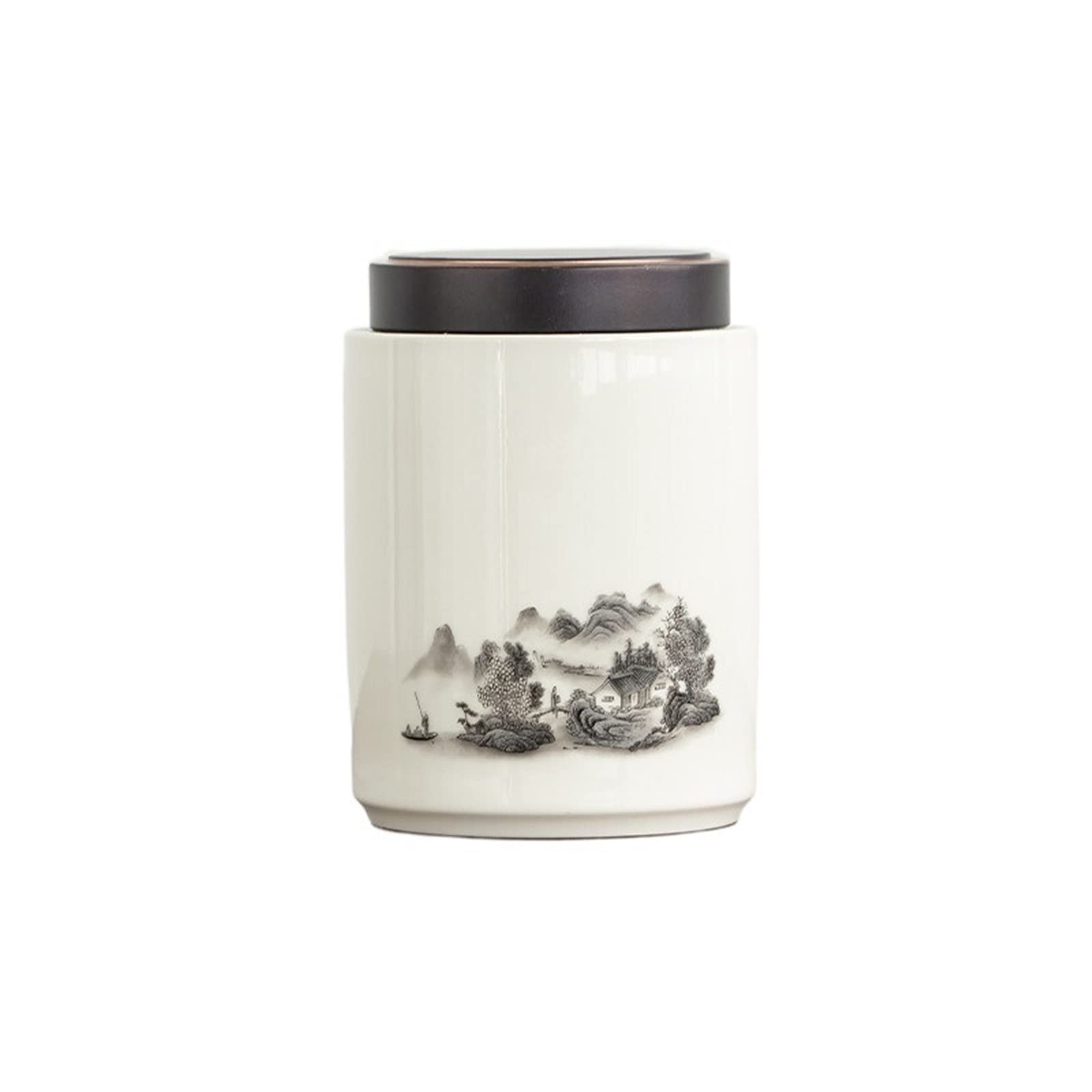 JINGYAN Tea Storage Jars Retro Ceramics Tea Caddy Spice Household Dried Fruit Storage Tank Portable Sealed Jar Travel Boxes Coffee Canister
