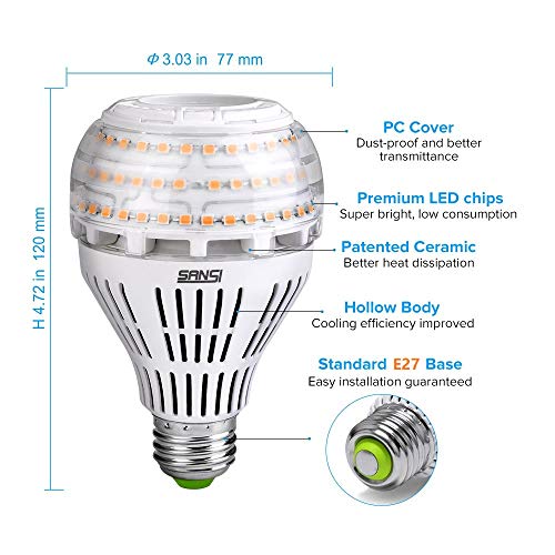 SANSI LED Lampen E27 Warmweiß LED Leuchtmittel 27W(ersetzt 250W Edison Glühbirne) 4000lm Super Hell LED Birne für Küche… – Bild 4