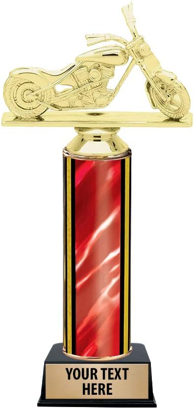 9.25" Red Motorcycle Chopper Deluxe Trophies - Custom Motorcycle Chopper Deluxe Trophy Awards Prime