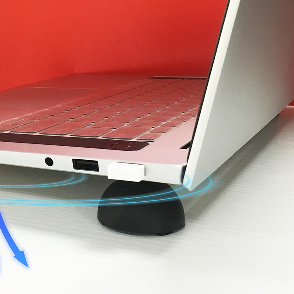 4 Stück Laptop-Füße Aus Silikon | Rutschfest & Kühlend | Erhöht Den Laptop Für Bessere Belüftung | Einfach Zu Verstauen