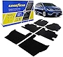 Goodyear Custom Fit Car Floor Liners for Chrysler Pacifica 2017-2023, Black/Black 6 Pc. Set, All-Weather Diamond Shape Liner Traps Dirt, Liquid, Precision Interior Coverage - GY004330