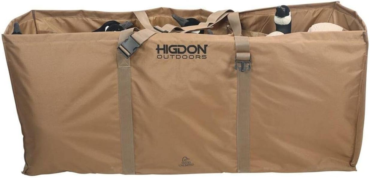Higdon Outdoors Universal Goose Decoy Bag for Waterfowl Hunting | 3 to 12 Adjustable Slots | Durable Mesh Bottom for Water Drainage