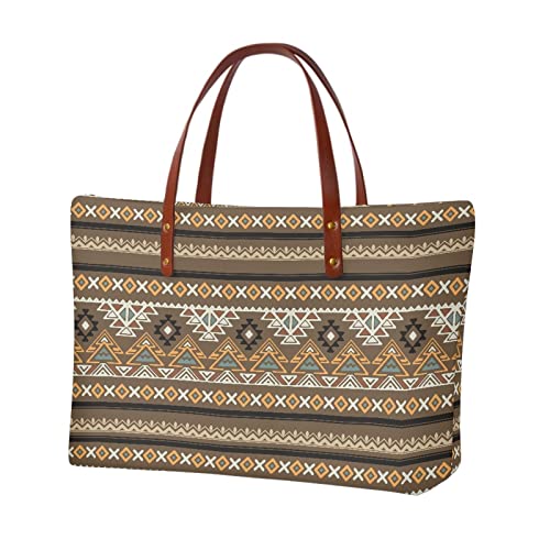 African Tribal Ethnic Print Women Tote Shoulder Bags Casual Handbag