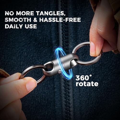 Image of FEGVE Magnetic Quick Release Keychain - One-Hand Detachable Magnet Connector with Secure Lock for Valet & EDC Use