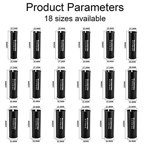 Aluminum Alloy Bicycle Seatpost 100mm 27.2 I.D./33.9 O.D. - Picture 25 of 61