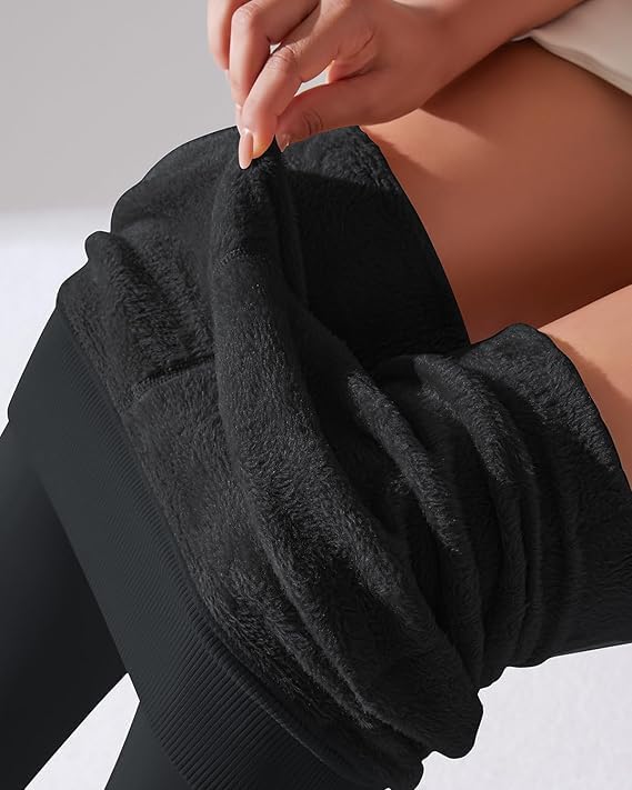 Image of Tights for Girls | Thermal Fur Stockings | Winter Warm Fleece Lined Footed Tights Leggings High Waist Pantyhose