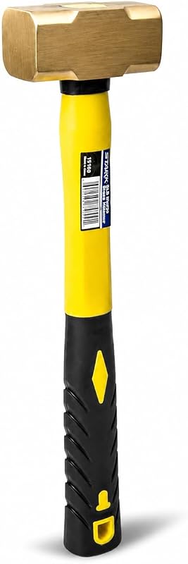 Stark USA 2-Pounds Sledge Hammer 2lbs Brass Head Fiber Glass Brass Sledge Hammer Impact Tool Hammer Comfortable Handle