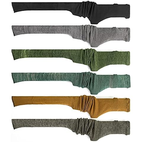 GUGULUZA 6-Pack Extra-Thick Gun Socks for Rifles and Shotguns, Silicone-Treated Gun Sock, 54” Knit Rifle Sock Gun Sleeve for Storage (Mixed Color) Cover