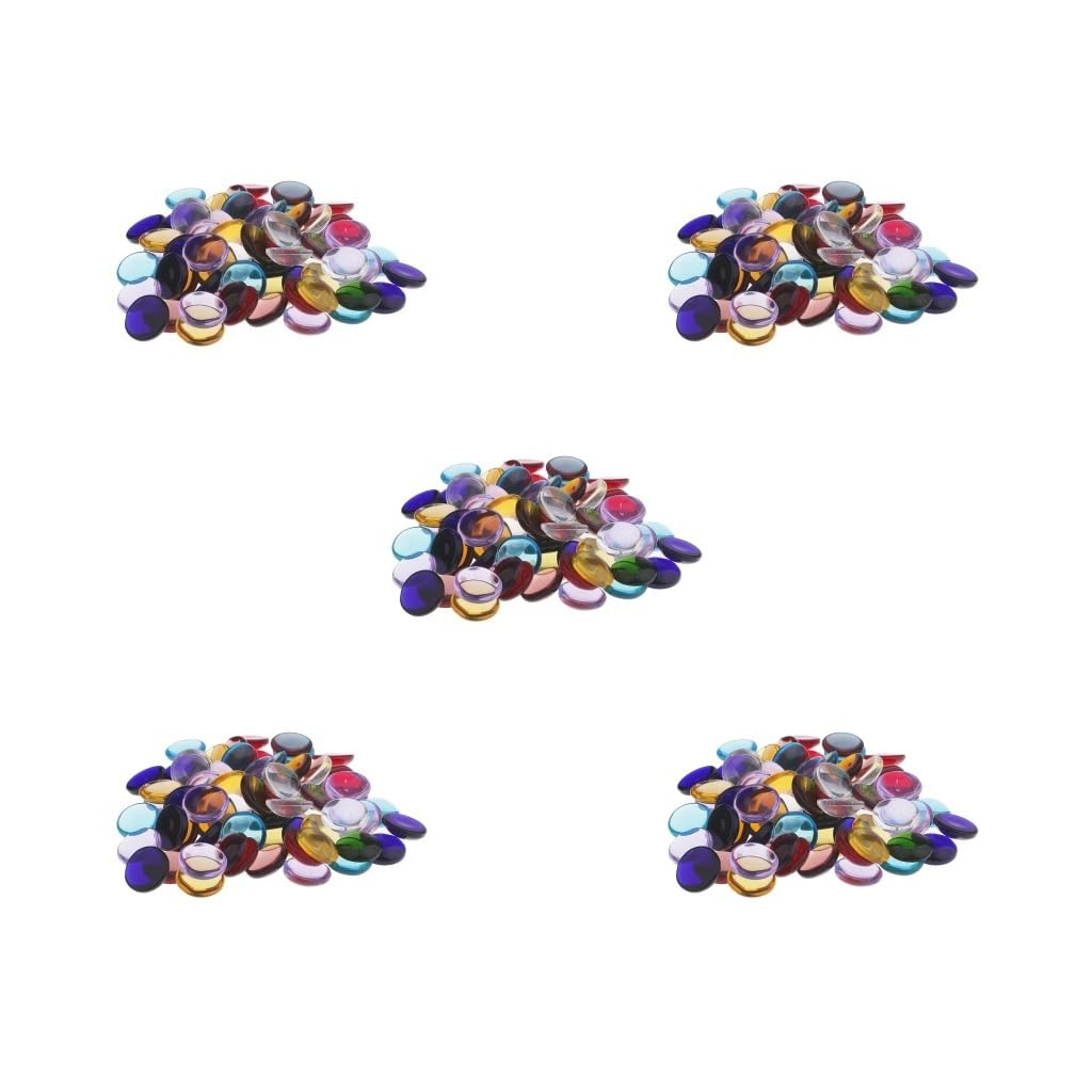 Juego de 5 azulejos de mosaico de vidrio vítreo redondos surtidos de 100 g para manualidades