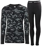 Helly-Hansen Junior HH Graphic LIFA Merino Midweight Set, 591 Trooper, 14