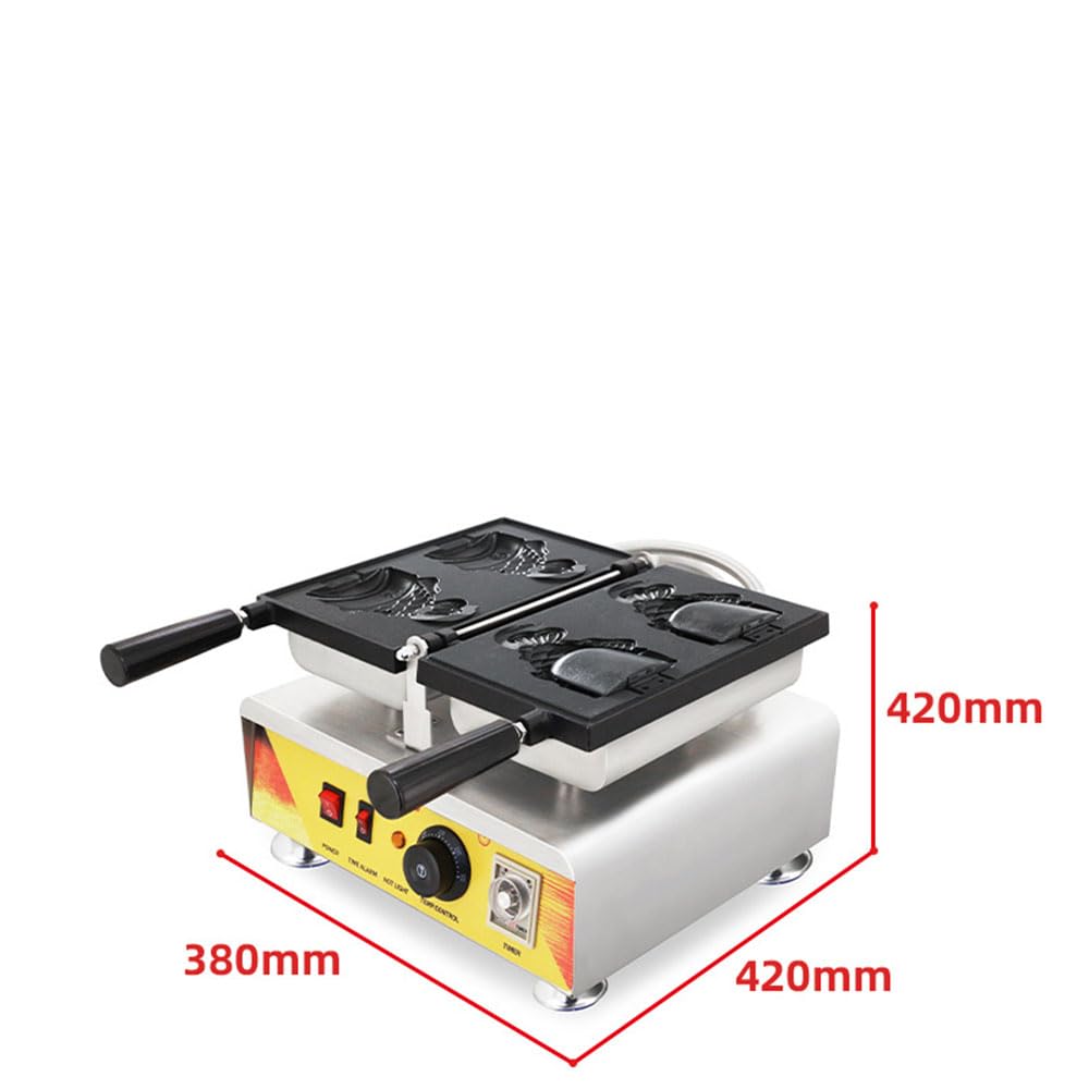 Commercial open mouth fish waffle maker taiyaki machine ice cream waffle cone machine with CE (voltage 220v)