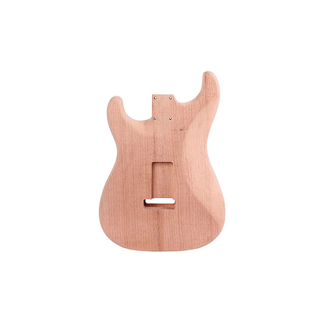 Alnicov Corpo per chitarra elettrica non finito per chitarra Fender Stratocaster ST accessorio fai da te in legno di noce rosso