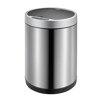 Amazon.co.jp: EKO ドコ センサービン ゴミ箱 丸型 シルバー