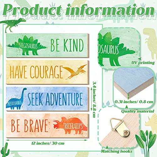 Ittoir Pharmacy Products Wall Art Sign Boy Room Decors Kids Bedroom Decor for Boys Watercolor Dinosaur Wooden Hanging Wall Decor for Boys Kids Bedroom Playroom c