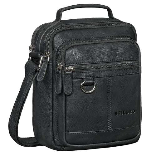 MAGGIORE SICUREZZA OGNI GIORNO: Tasca posteriore antifurto che protegge portafoglio, smartphone e documenti importanti a contatto con il corpo – una borsa a tracolla uomo in pelle ideale per pendolari, città, viaggi e mezzi pubblici