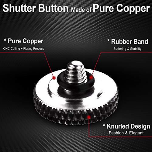 Image of Camera Shutter Button (2 Pack /Silver) Upscale and Delicate Soft Shutter Release Button