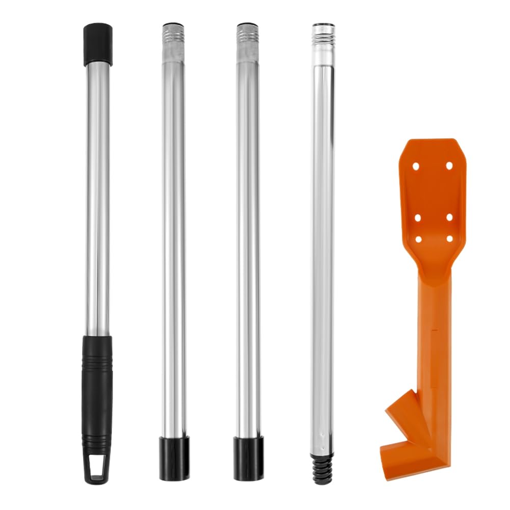 Teuypty Ergonomic For Home Street Garden Leaf Pipe Cleaners Tool With Long Handle Drain Unclogger Roofing Leaf Shove