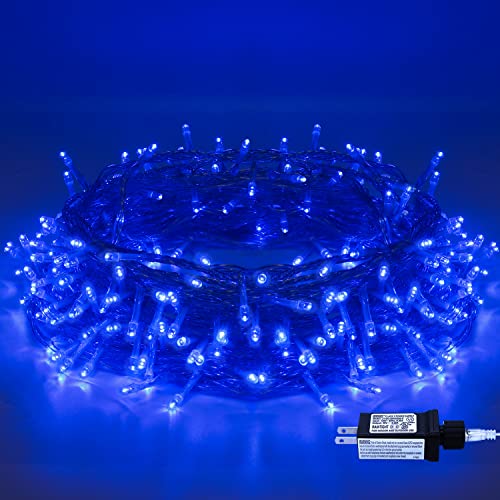 Blue String Lights Indoor - 220 LED 25m/82ft 8 Modes End-to-End Plug in Outdoor Waterproof Decorative Fairy Twinkle Christmas Tree Lights for Xmas/Halloween/Patio/Room/Home/New Year/Thanksgiving Day Blue String Lights Indoor - 220 LED 25m/82ft 8 Modes End-to-End Plug in Outdoor Waterproof Decorative Fairy Twinkle Christmas Tree Lights for Xmas/Halloween/Patio/Room/Home/New Year/Thanksgiving Day