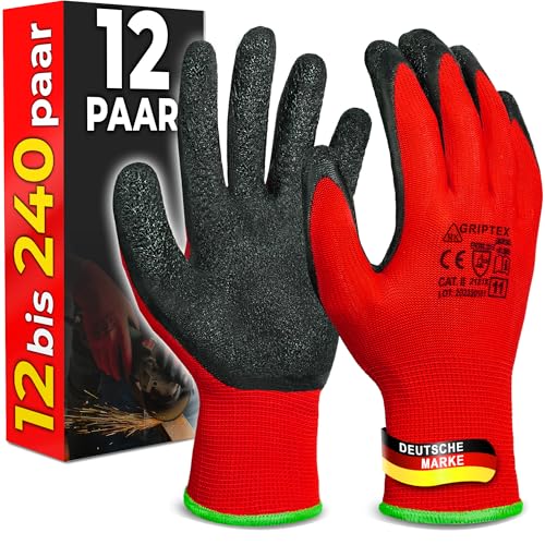 MK-Glove 12 Paar Abriebfest Arbeitshandschuhe Herren - Größe...