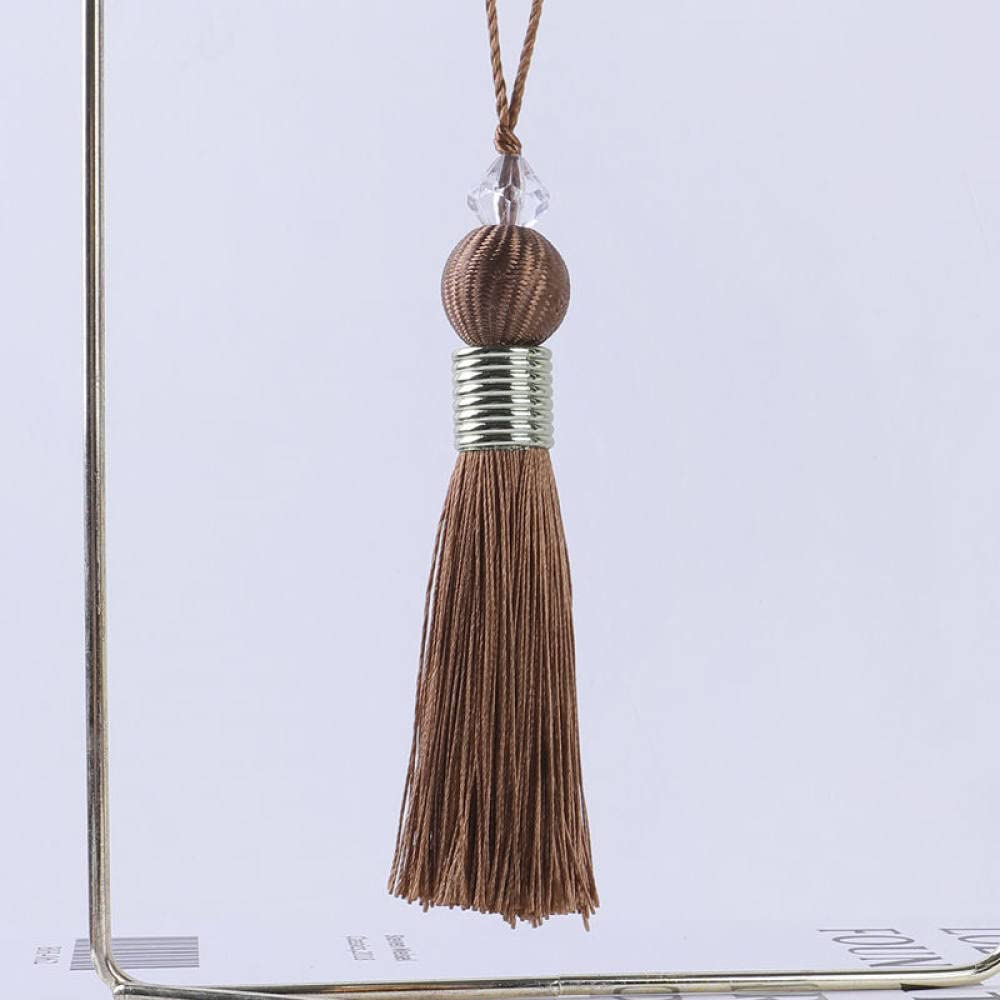Lot de 2 Pompons en Soie pour Rideaux, Accessoires de Couture, Pompons Simples, pendentifs pour clés, décoration d'intérieur, Couleur Auburn, Prix 2 pièces