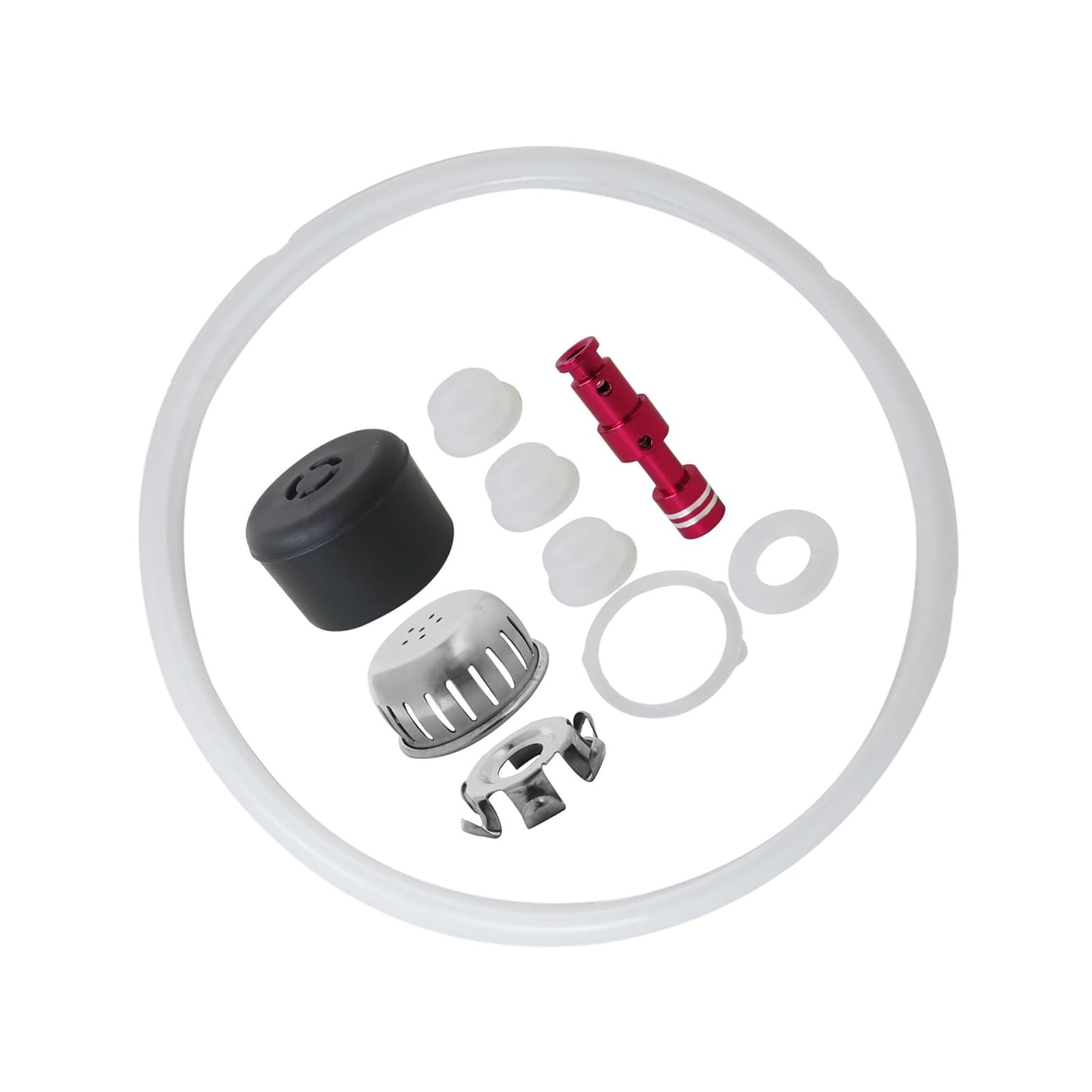 Kaeltsyn Comprehensive Accessory Set Dishwasher Safe Part Suitable for 8QT Featuring Anti Blockage Sealing Rings Commercial Cooker Spare Parts