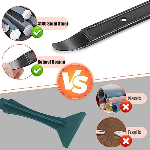 Image of SDSNTE 4140 Steel Pry Bar, Versatile Automotive Panel Removal Tool for Auto Trim, Interior & Exterior Parts, Door Panel, Window Screen Removal, Pack of 2