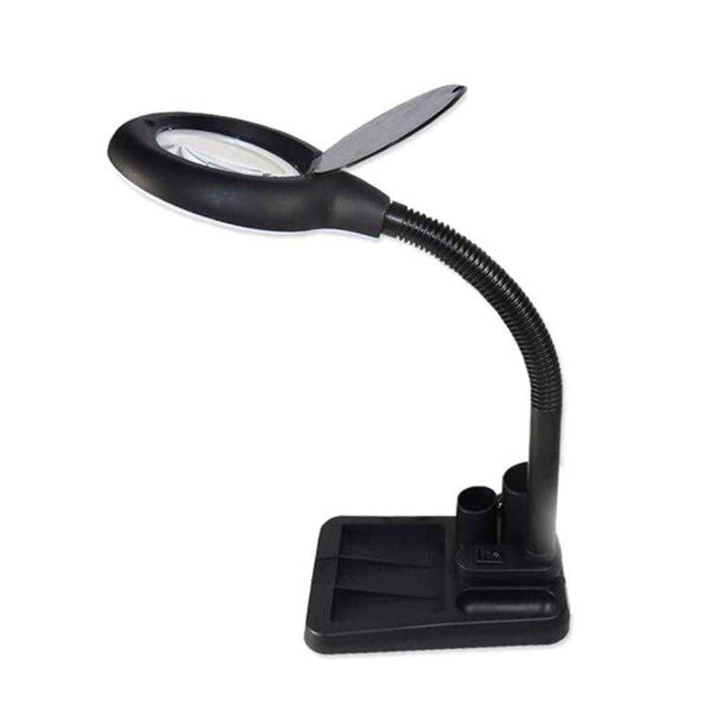 Led Lighted 5X Magnifier Desk Lamp, 36 Led Magnifying Lamp, 