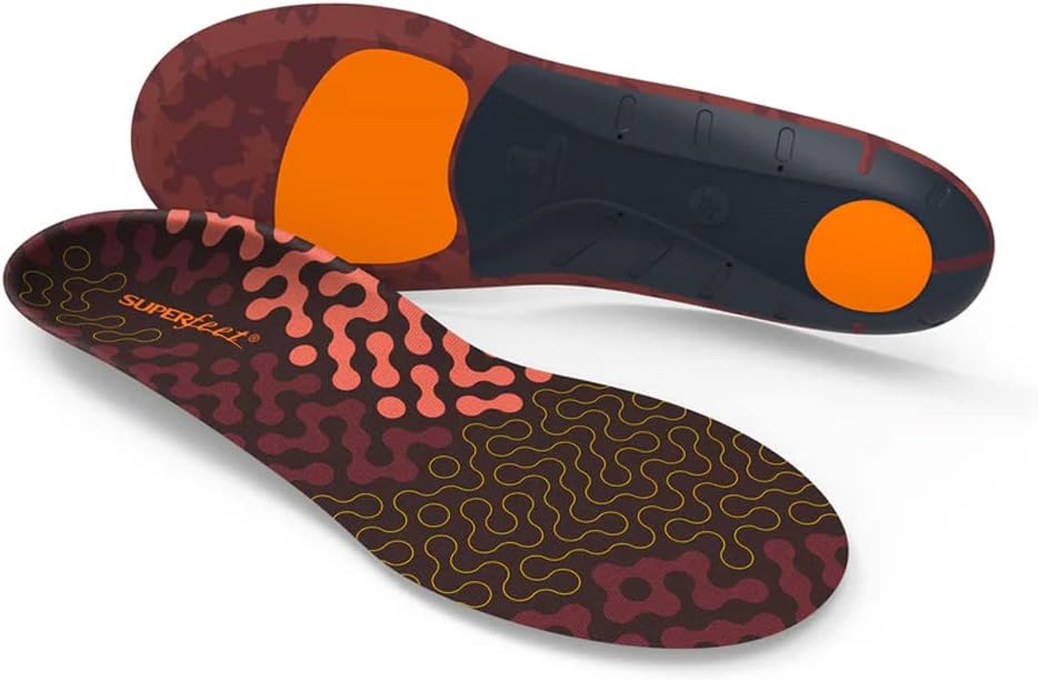 Run Cushion Low Arch Insoles for Runners with Low Arch Support - 11.5-13 Men / 12.5-14 Women