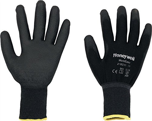 SPERIAN Lot de 100 gants de travail avec revêtement en polyuréthane Noir Taille 9 EN388 PES