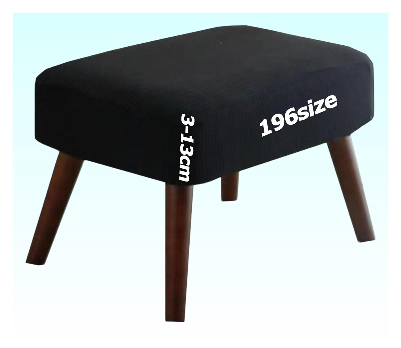Miecoae Bar Footrest Foot Stool Protector Cover Ottoman Slipcover Covers Soft Form Fit with Elastic Bottom Round Square Rectangular Jacquard Washable Customizable(H,30 x 40 cm)