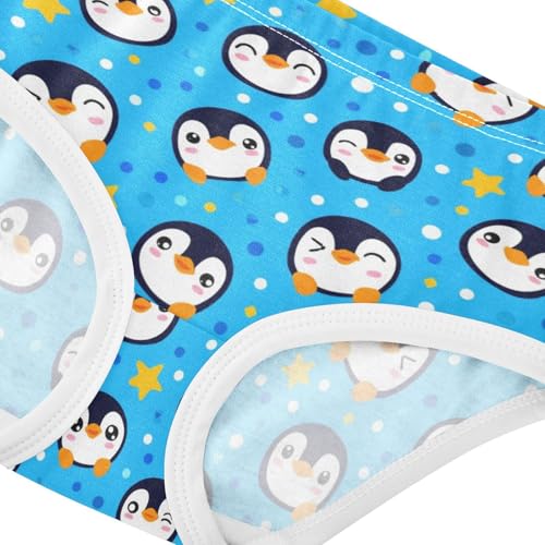 Joisal Cute Cartoon Penguins Blue Panties Little Girl Girls Underwear Toddlers Cotton Designer Undies Kids Briefs 2t4