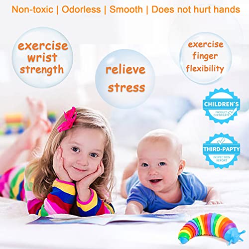 image for IFiwin 3PC Fidget Slug, Sensory Slug Fidget Toys for Autistic Kids Adu