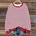 LIKEOULI Womens Sweatshirts Fashionable Casual Printed Round Neck Long Sleeve Pullover Tops Sweatshirts Red
