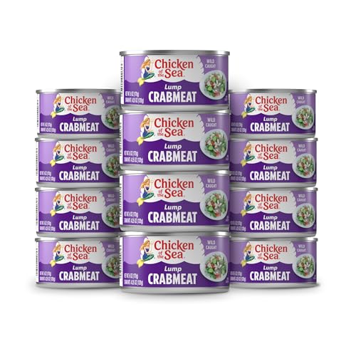 Chicken of the Sea Lump Crab Meat, 6 Ounce Cans (Pack of 12), High in Calcium, Wild Caught Canned Lump Crabmeat